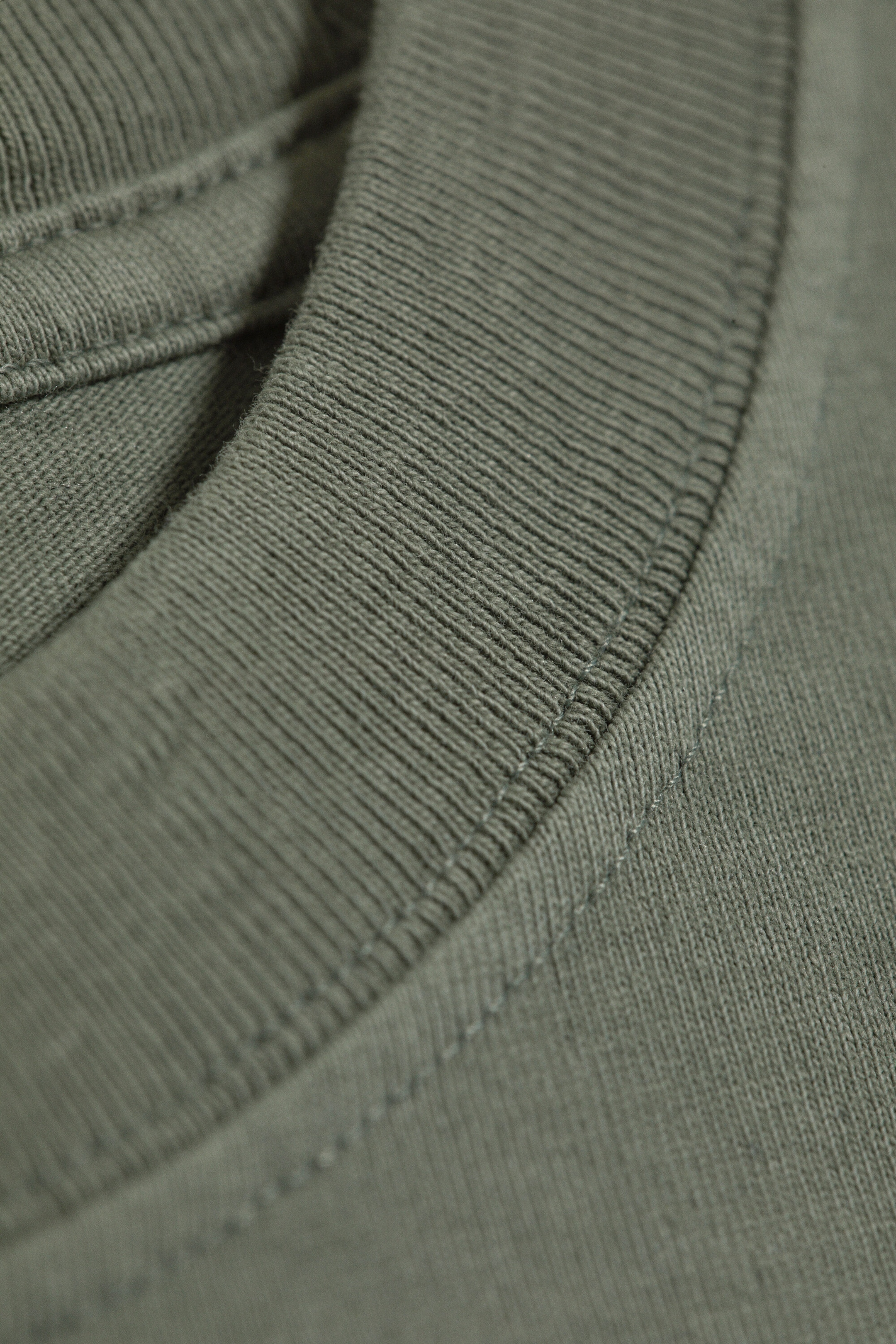 Light Dusty Khaki Green - Oversized Boxy T-Shirt - 5