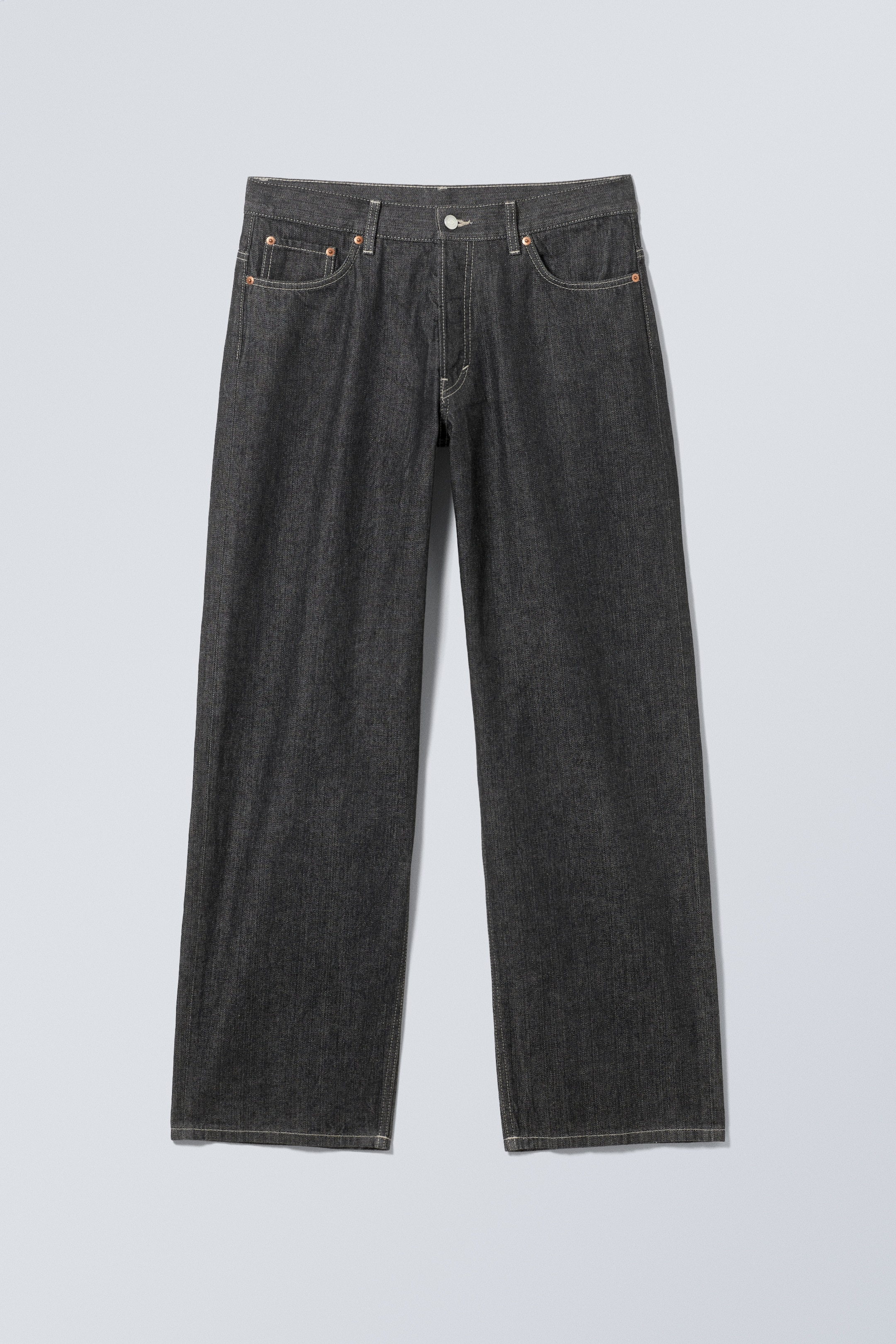 Zobacz większy obraz: Dżinsy Sphere Low Rise Loose Straight Leg - Black Rinse - Black - ON | H&M PL 1