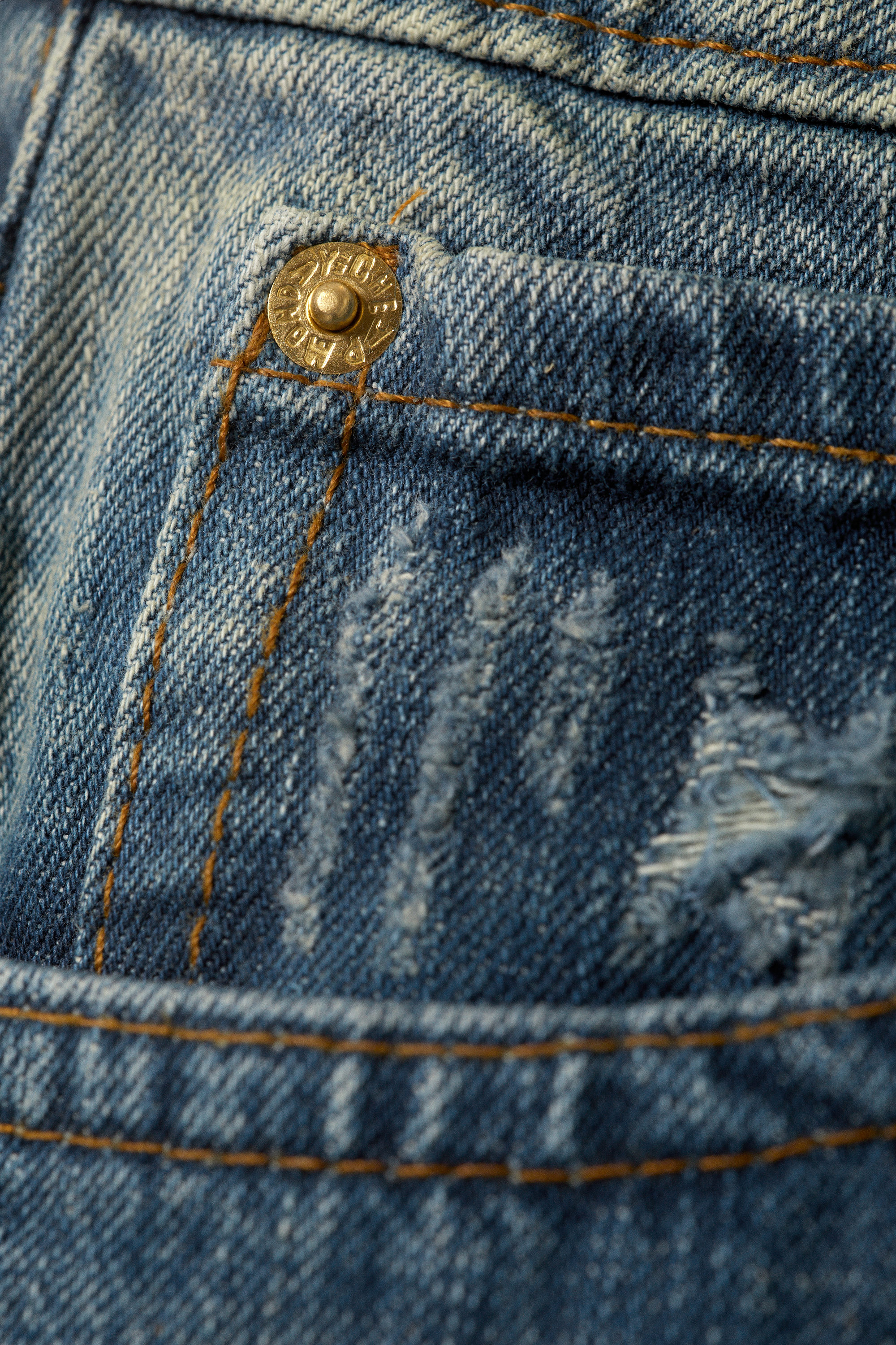 poser regular waist loose wide jeans - Canyon Blue - Dark Blue