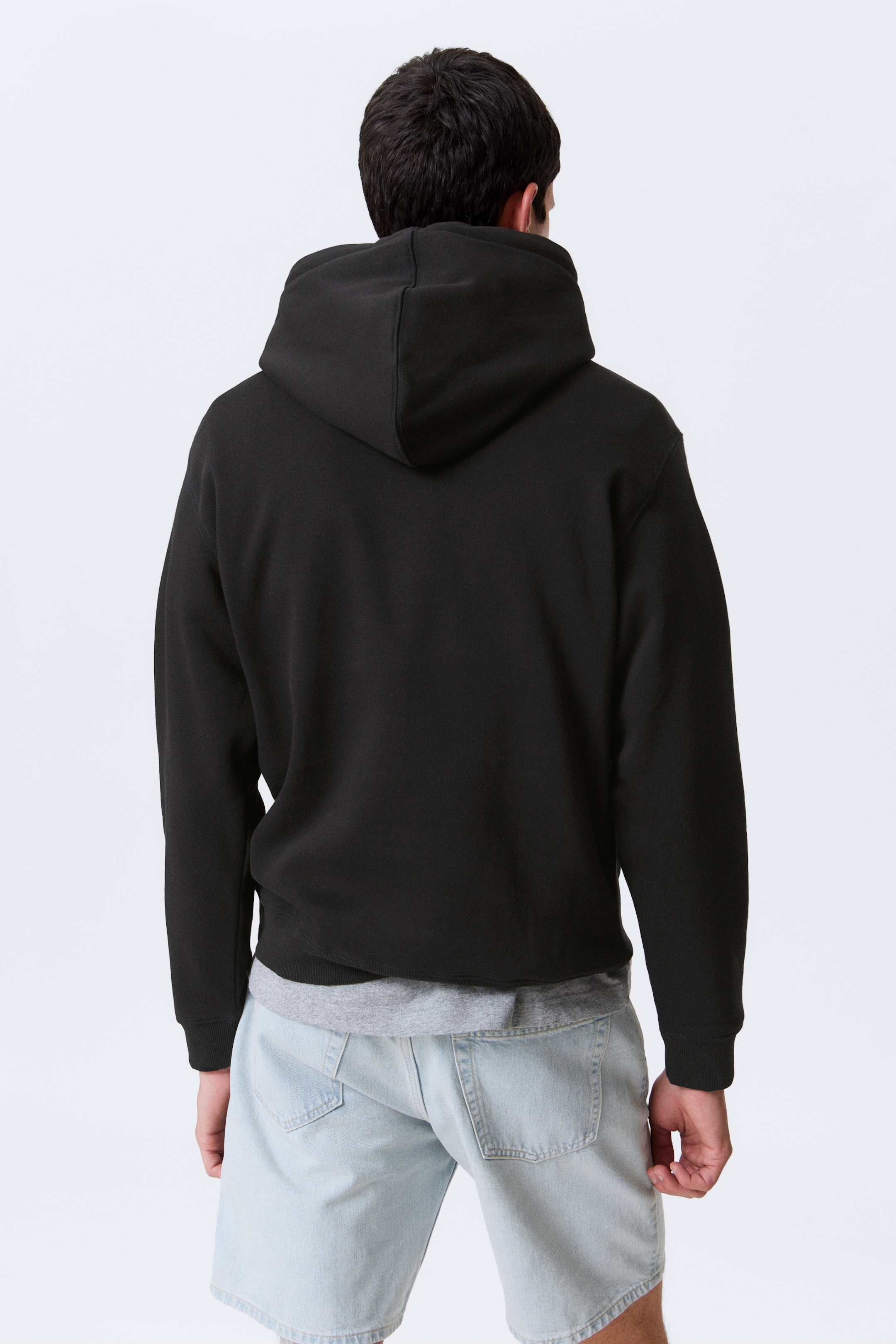 Visa större bild: Relaxed Heavyweight Hoodie - Svart - HERR | H&M SE 3