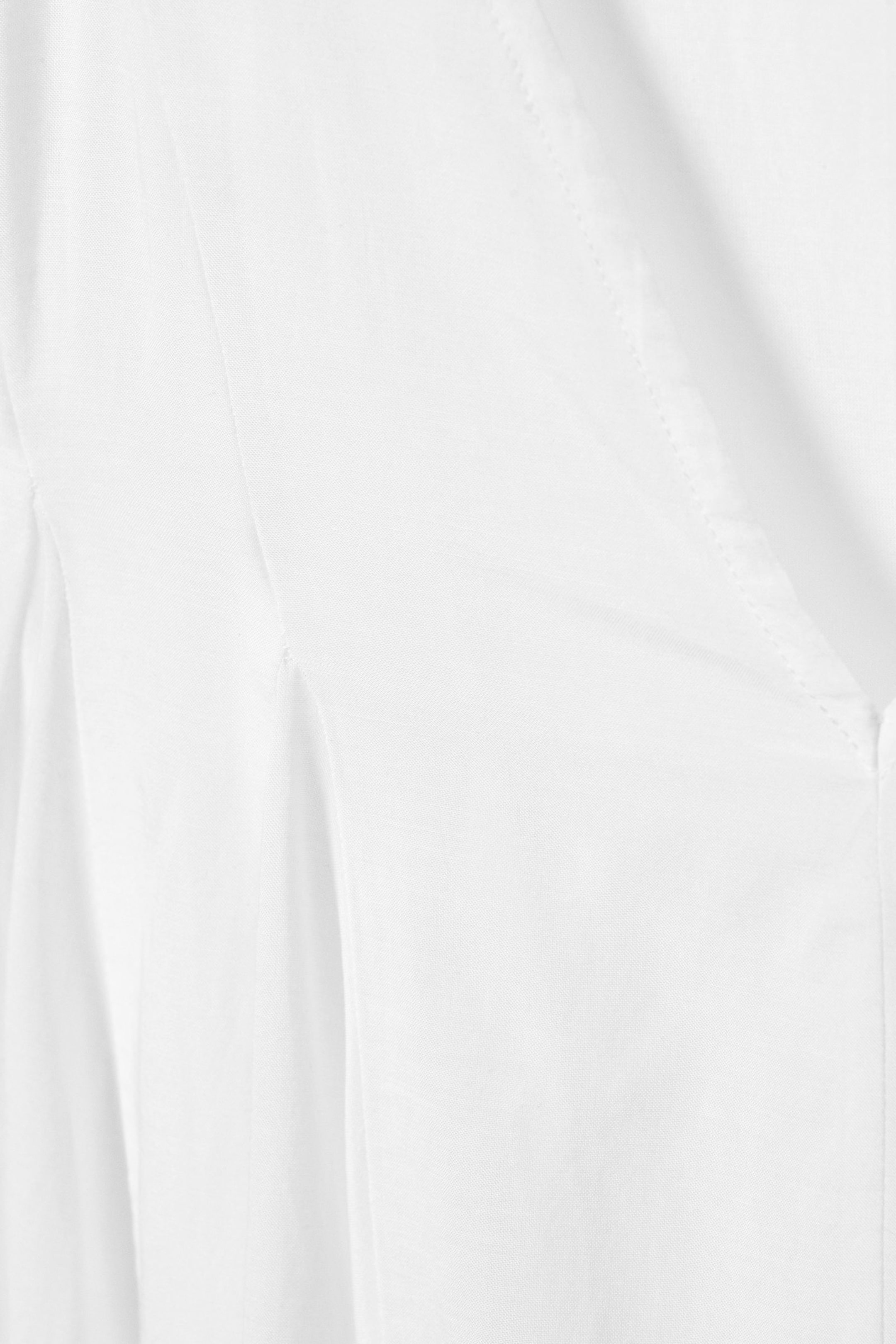 White - Flowy V-Neck Mini Dress - 4