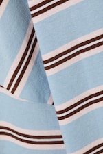 Blå Multirandig - Långärmad bomulls-t-shirt - 4