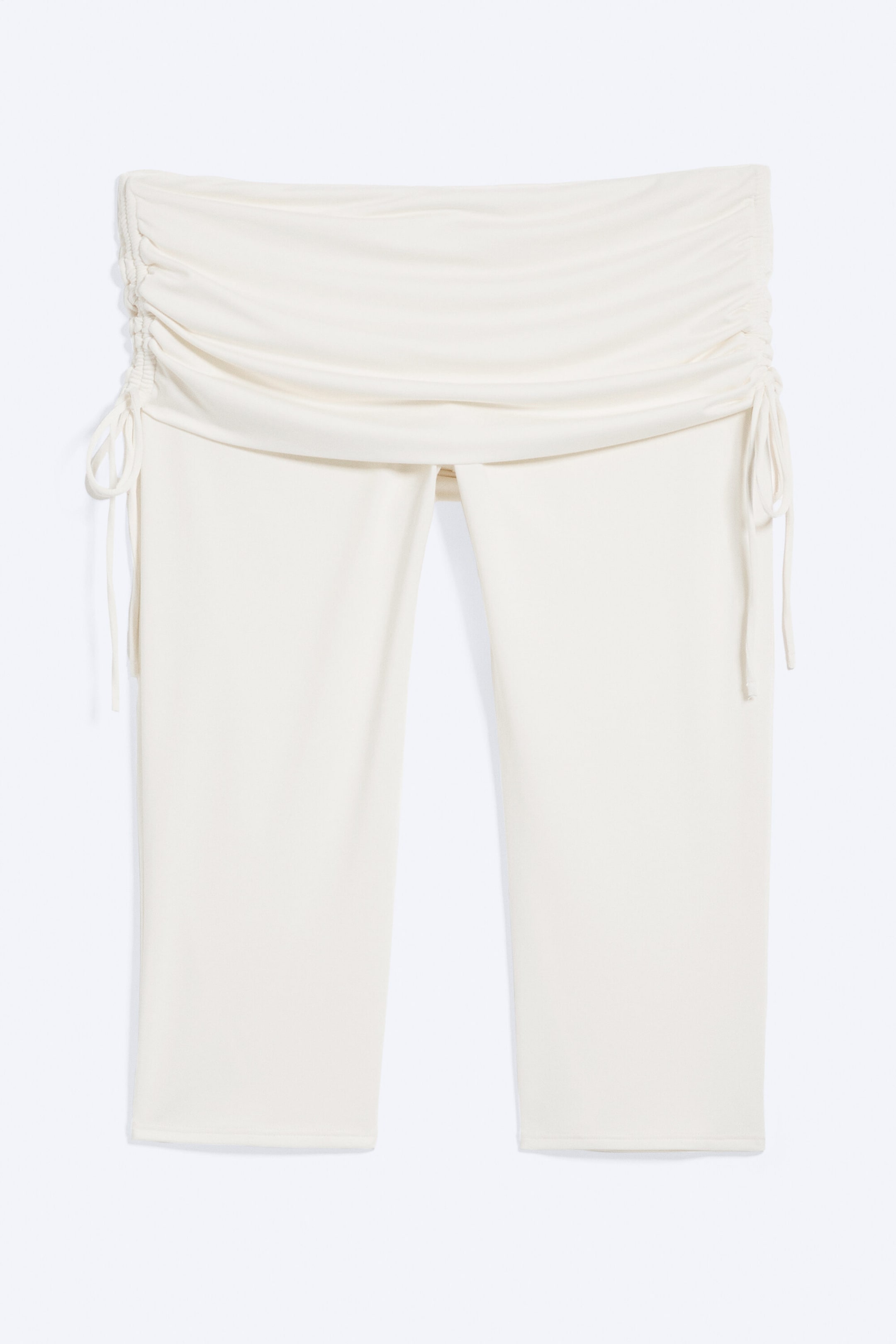 Wit - Ruched Regular Capri Pants - 4