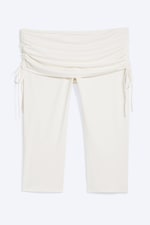 Wit - Ruched Regular Capri Pants - 4