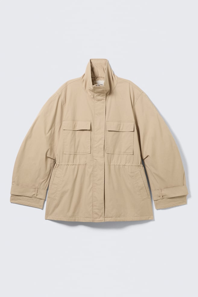 Relaxed Utility Jacket - Beige/Grey - 1