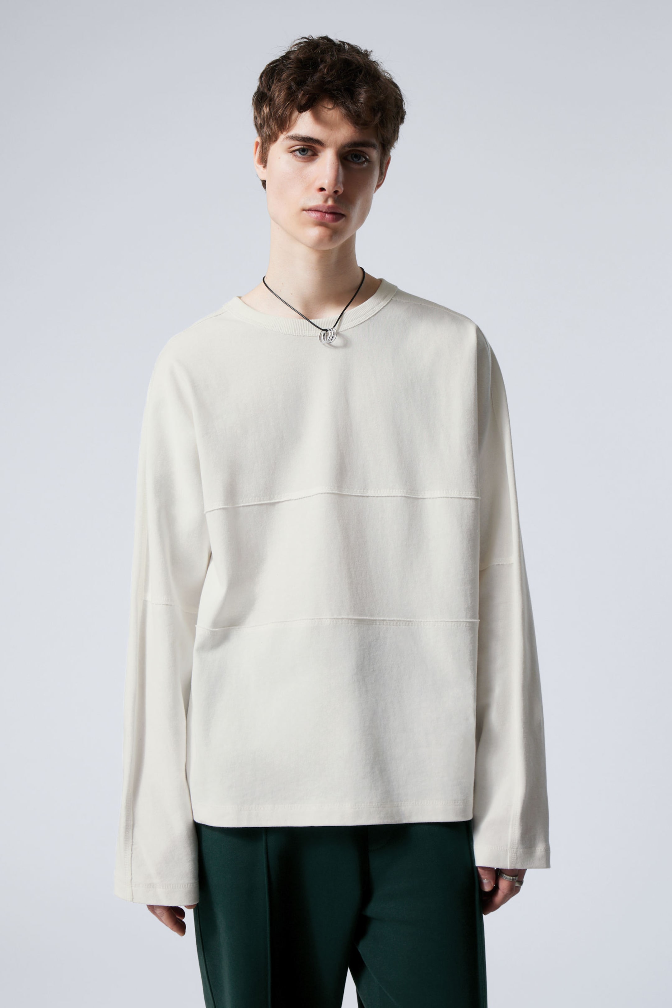 #F4F3E9 - Long-Sleeved Inside-out T-shirt - 2