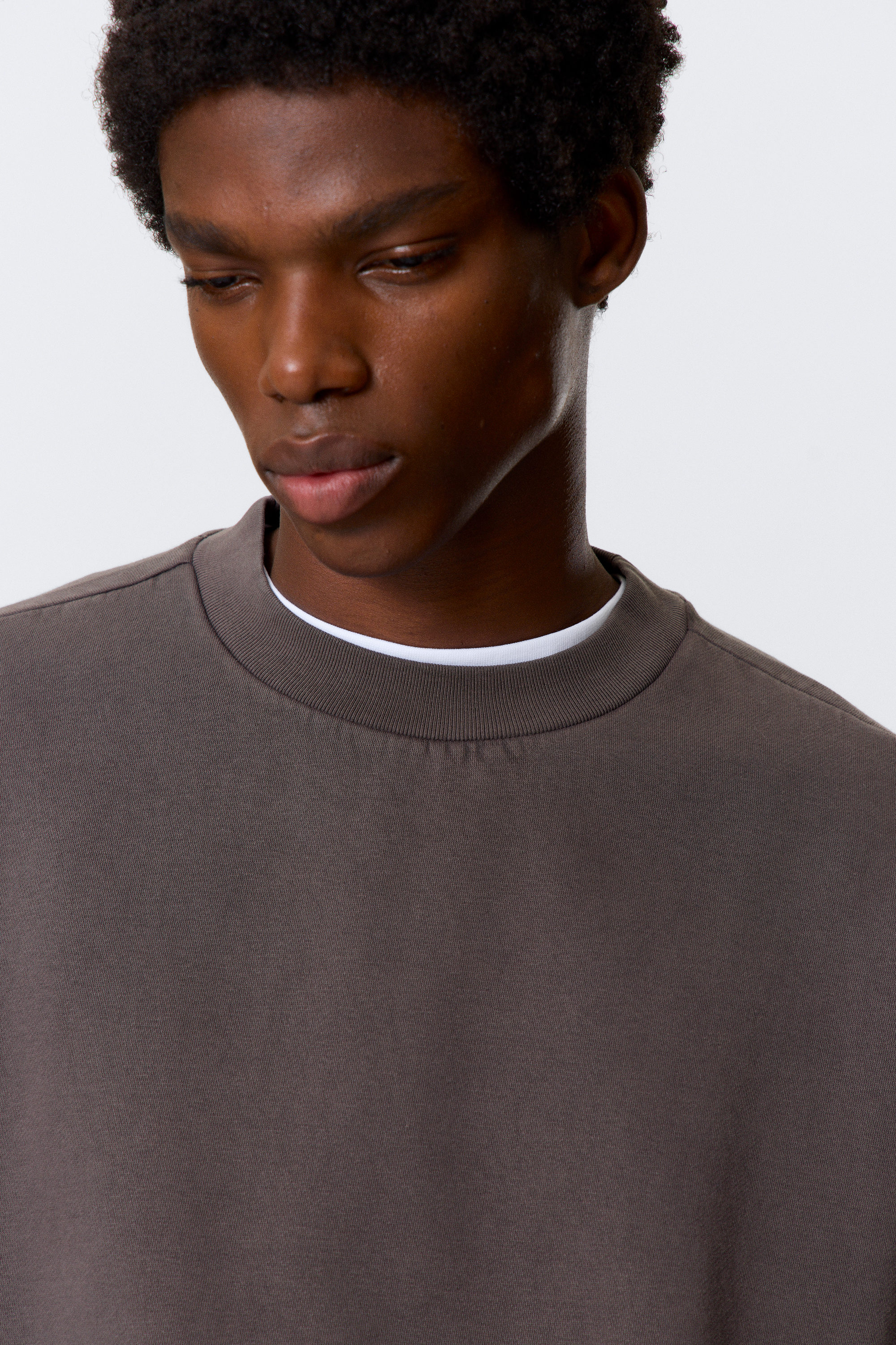 Marron foncé délavé - Sweat ample - 2