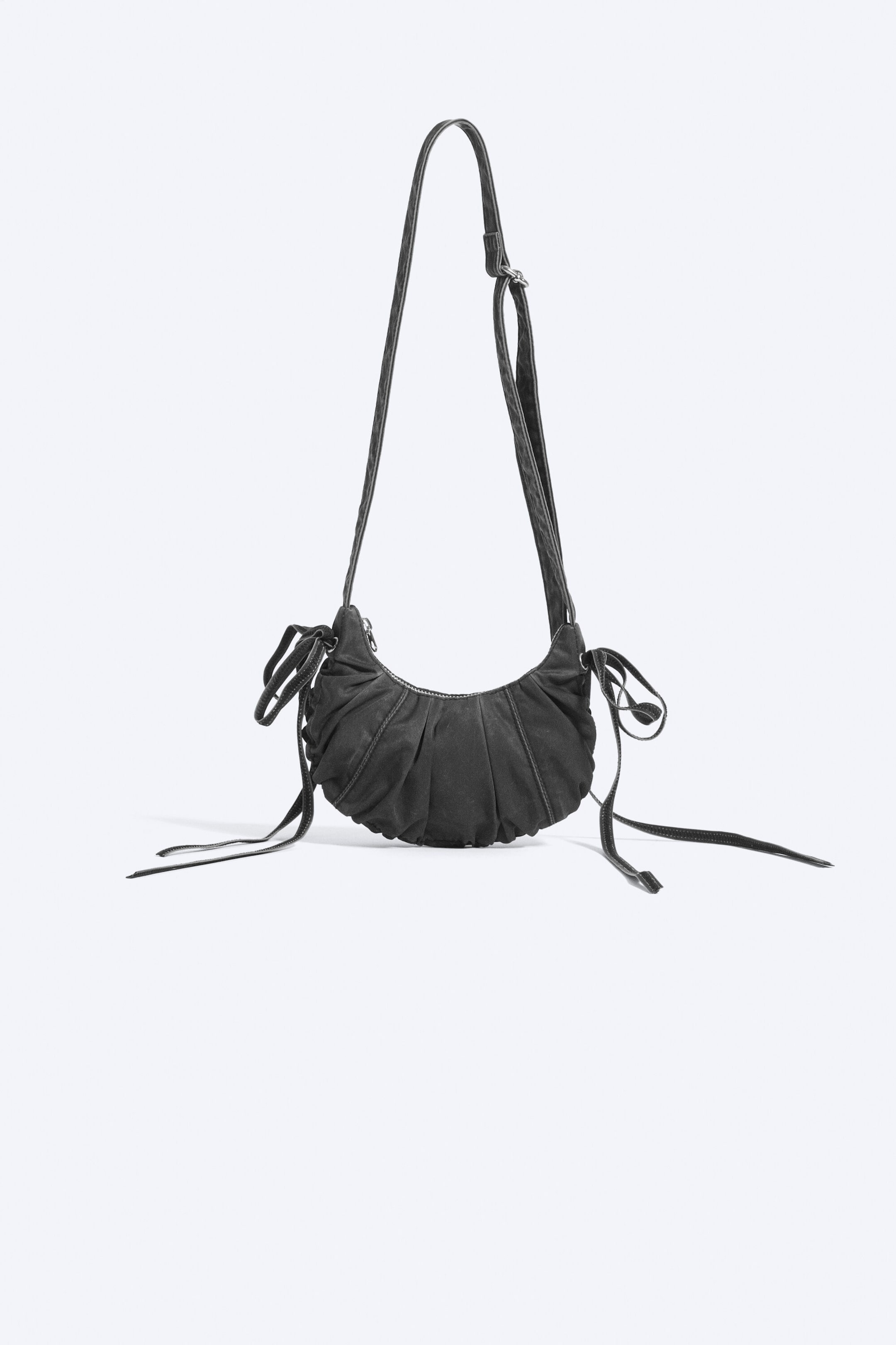Donkergrijs - Kleine gebogen crossbody-tas - 2
