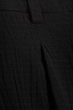 Black - Crinkled Cotton Trousers - 5