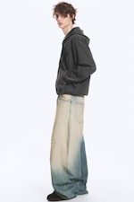 Honey Blue - Medium Blue - VOID LOW RISE LOOSE BAGGY JEANS - 2