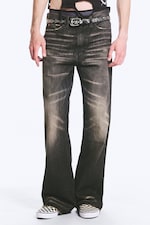 Vintage Black - Dark Black - Boo Bootleg Low Rise Regular Bootcut Jeans - 1