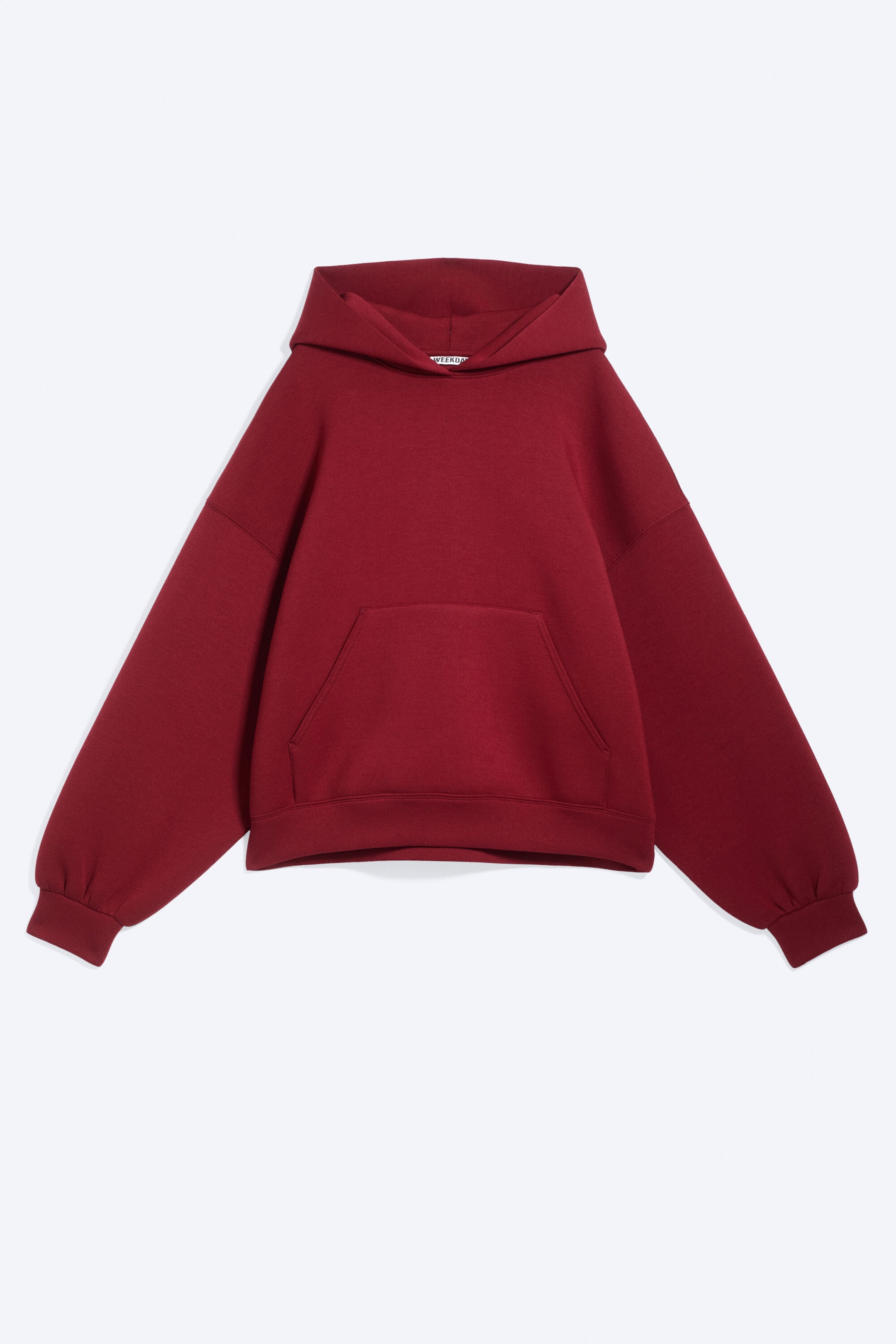 Rouge foncé - Sweat à capuche scuba oversize - 0