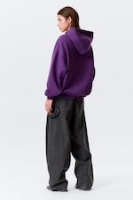 Violett - Schwerer Oversized-Hoodie - 3