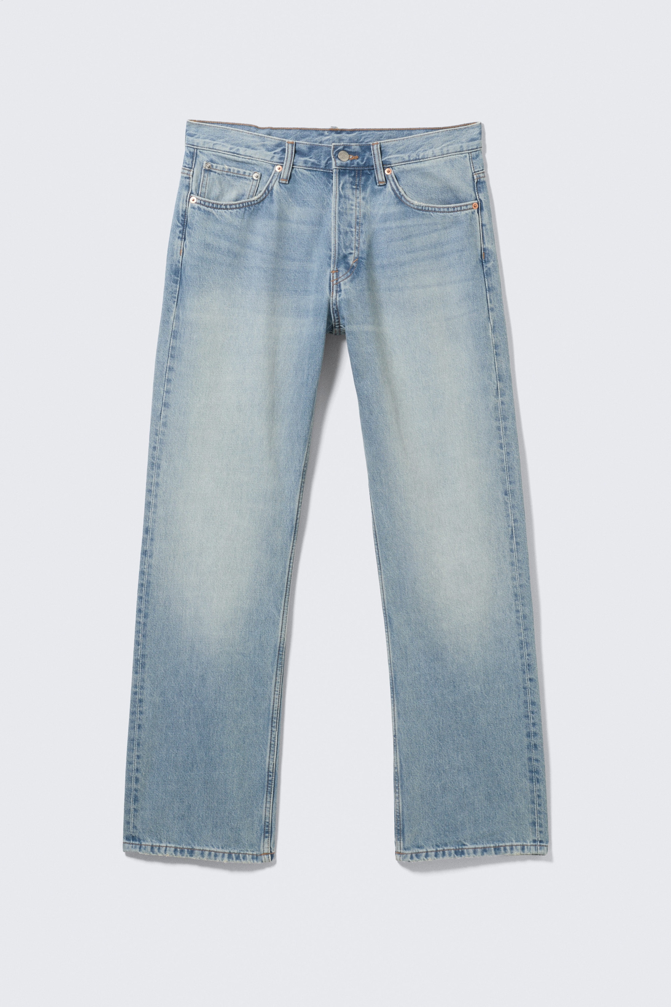 Kimberley Blue - Mittelblau - Meteor Low Rise Relaxed Straight Leg Jeans - 5