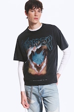 Black - Warden - Boxig t-shirt med tryck - 0