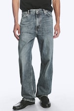 Second Blue - Bleu - Jean droit et ample taille mi-haute Galaxy - 1