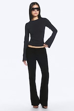 Dunkelblau gestreift - Longsleeve aus Baumwolle - 1