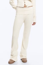 Off-white - Wool-Blend Cable-Knit Flared Trousers - 1