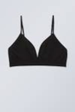 Black - Cat Soft Triangle Bra - 0