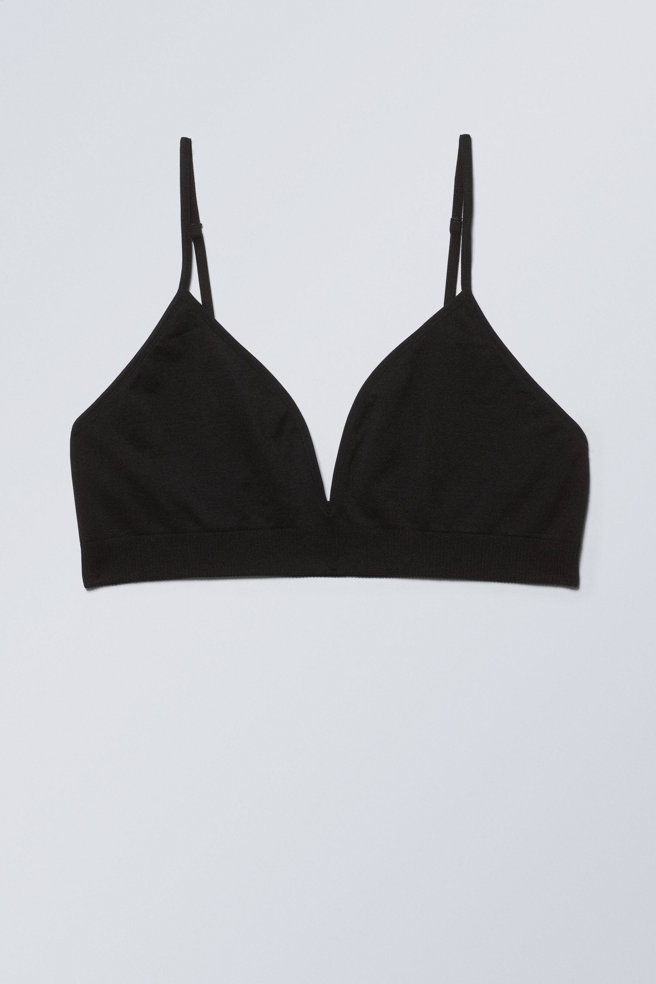 Größeres Bild anzeigen: Weicher Triangel-BH Cat - Schwarz - Ladies | H&M AT 1