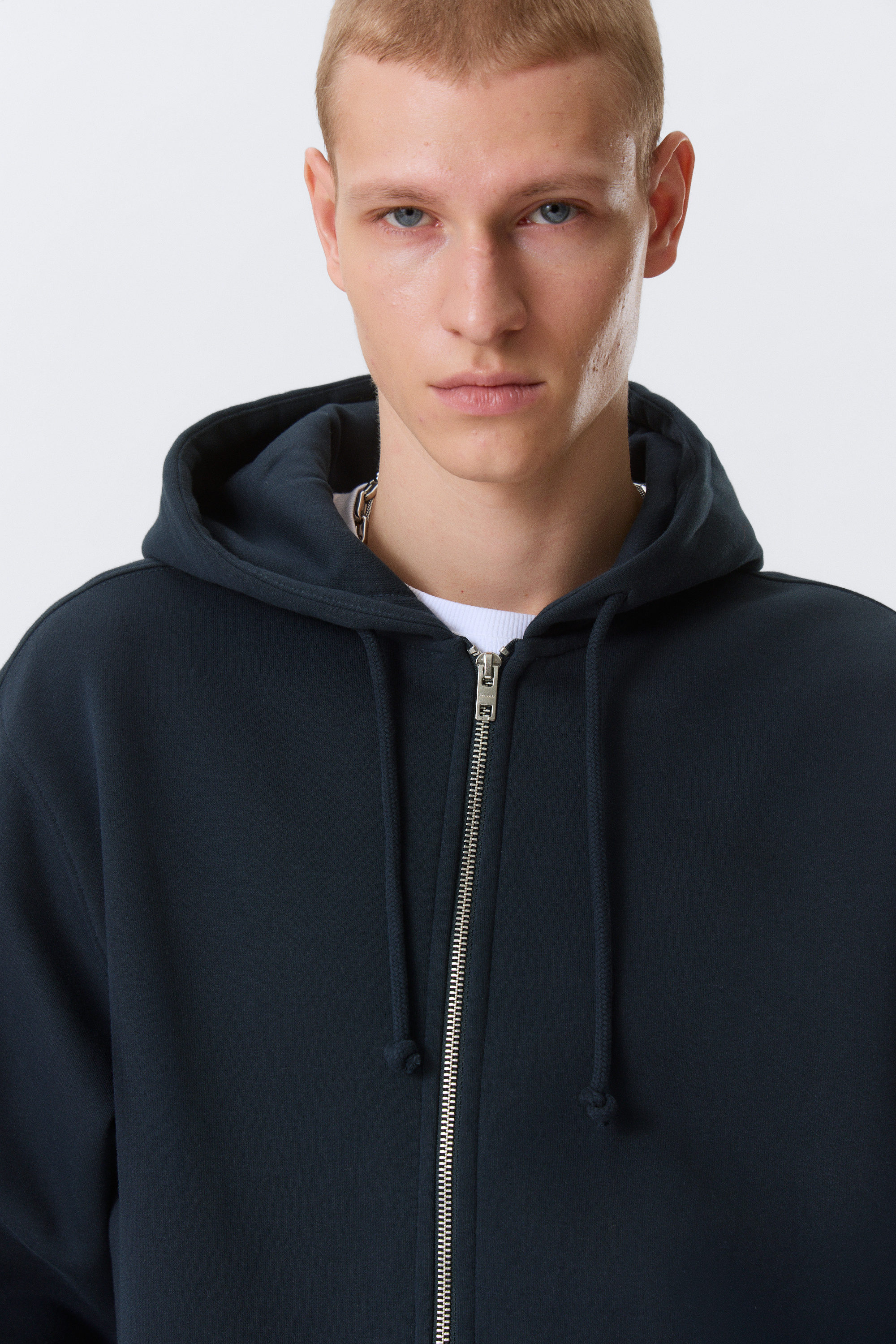 Navy Blue - Classic zip-hoodie - 2