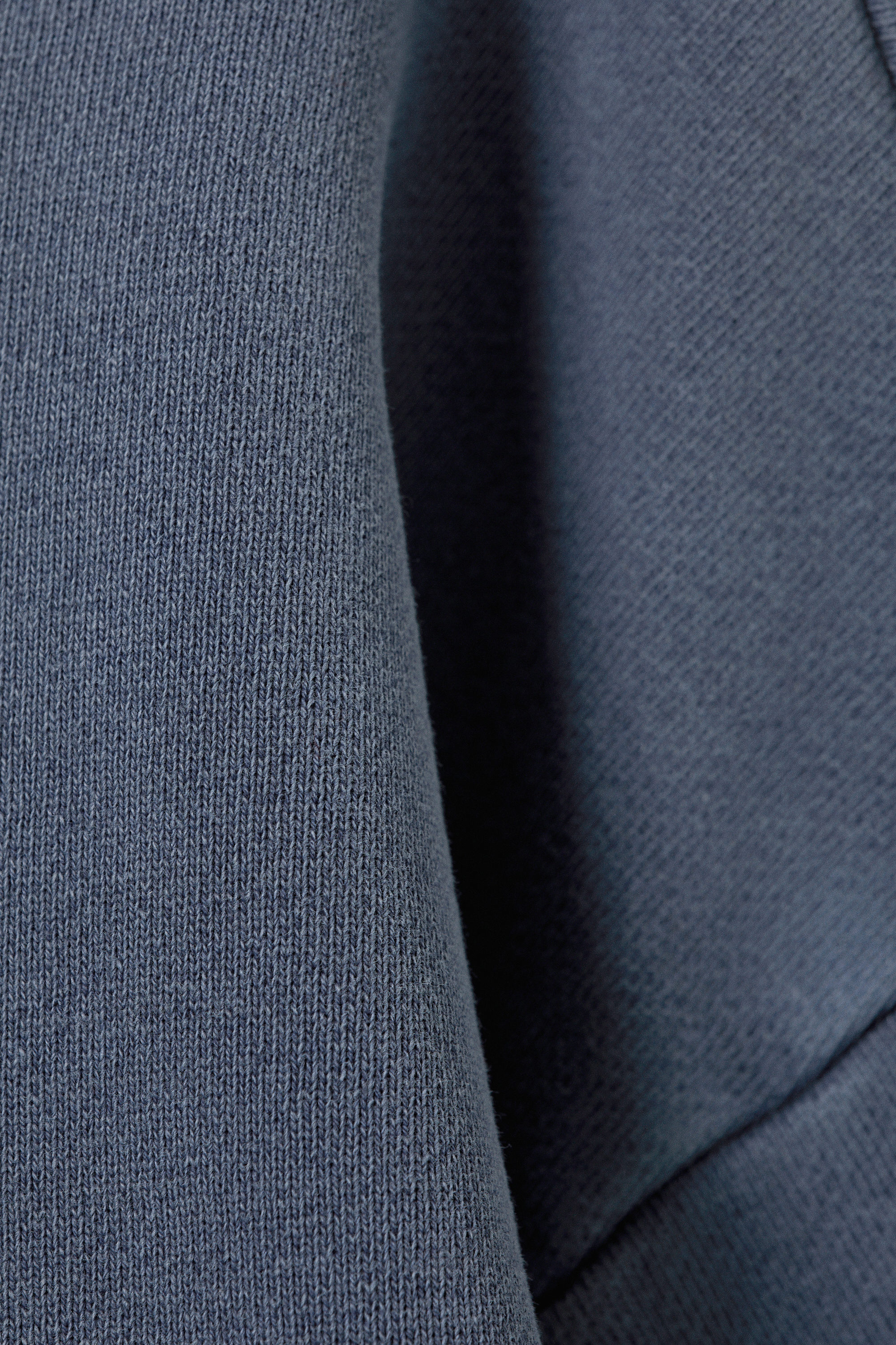 Gewaschenes Dunkelblau - Lockerer Hoodie aus schwerem Baumwollfrottee - 2