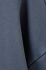 Washed Dark Blue - Loose Heavyweight Cotton Hoodie - 5