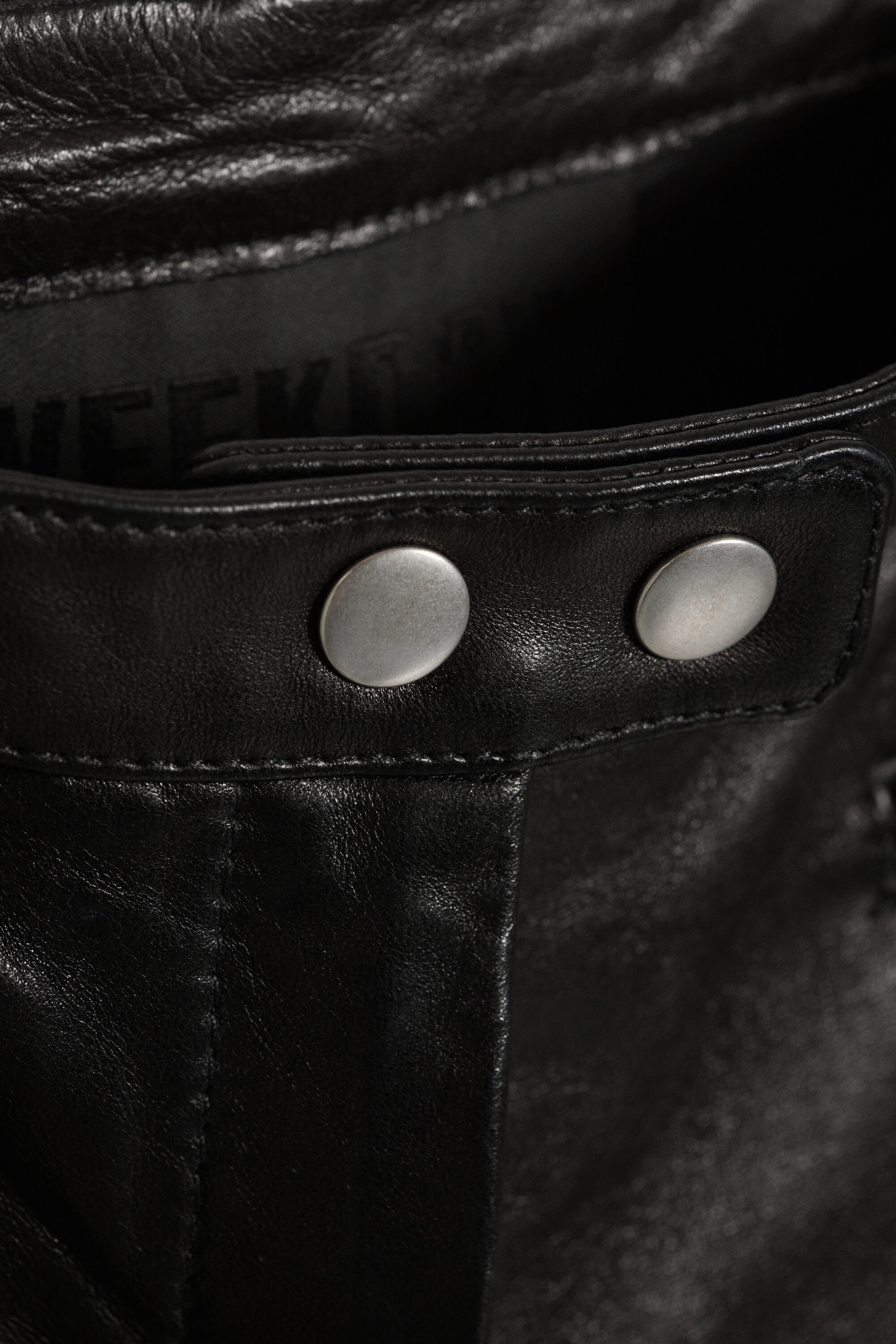 Black - Bootcut leather zip trousers - 6