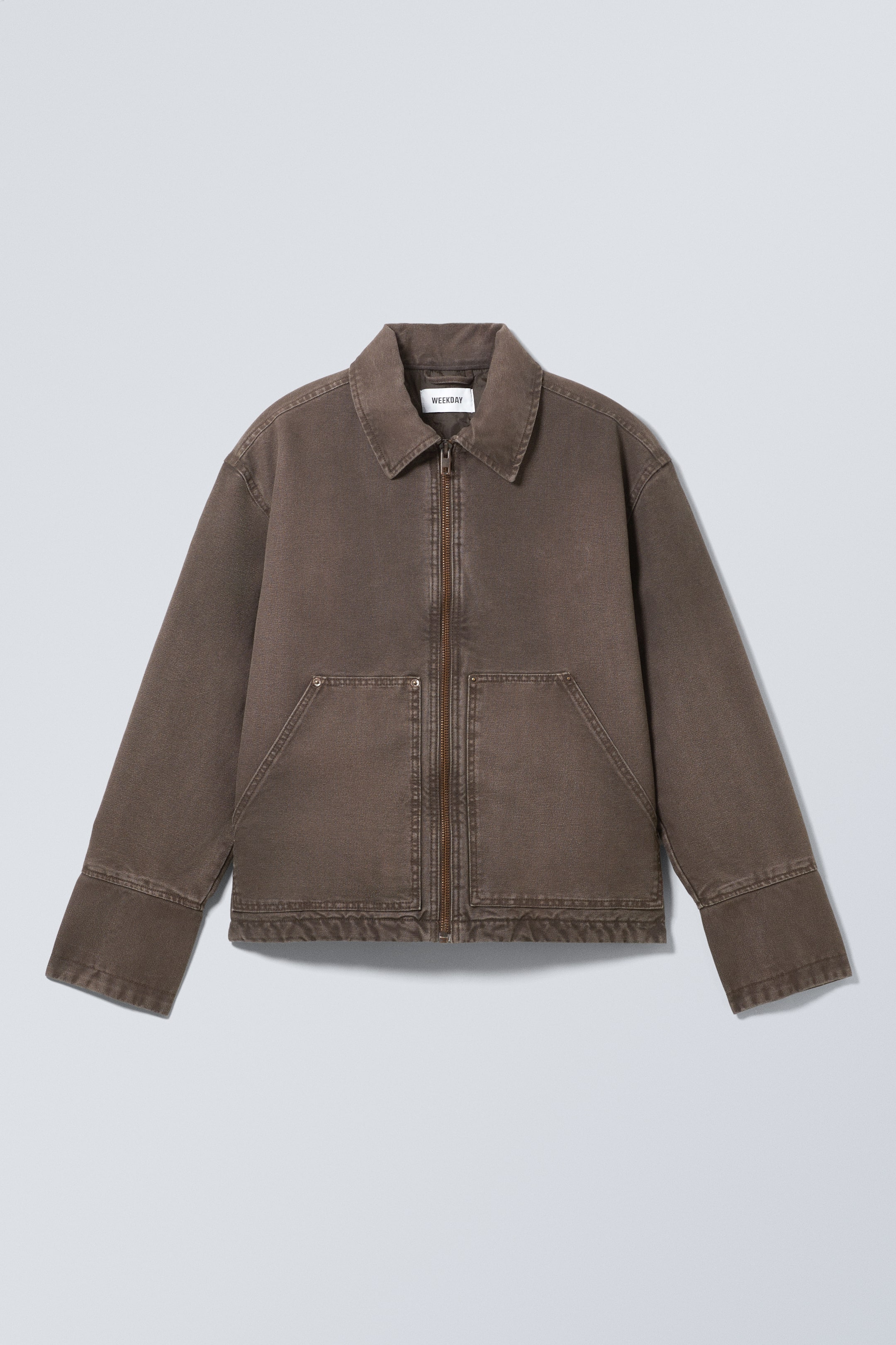 View larger image: Relaxed Washed Utility Jacket - Washed Dark Brown - Men | H&M GB 1