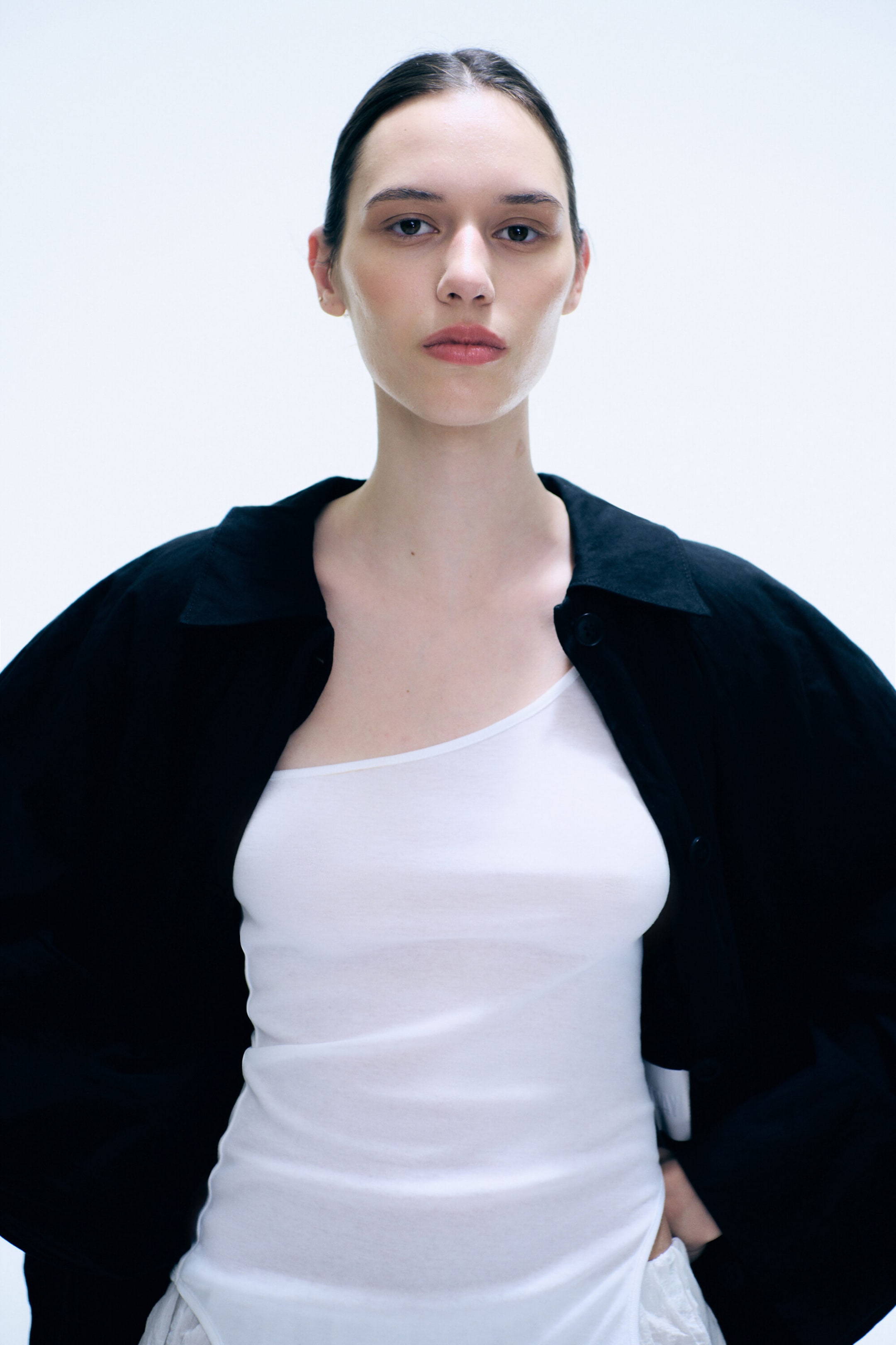 Off-black - Crinkled Artist Coat - 2