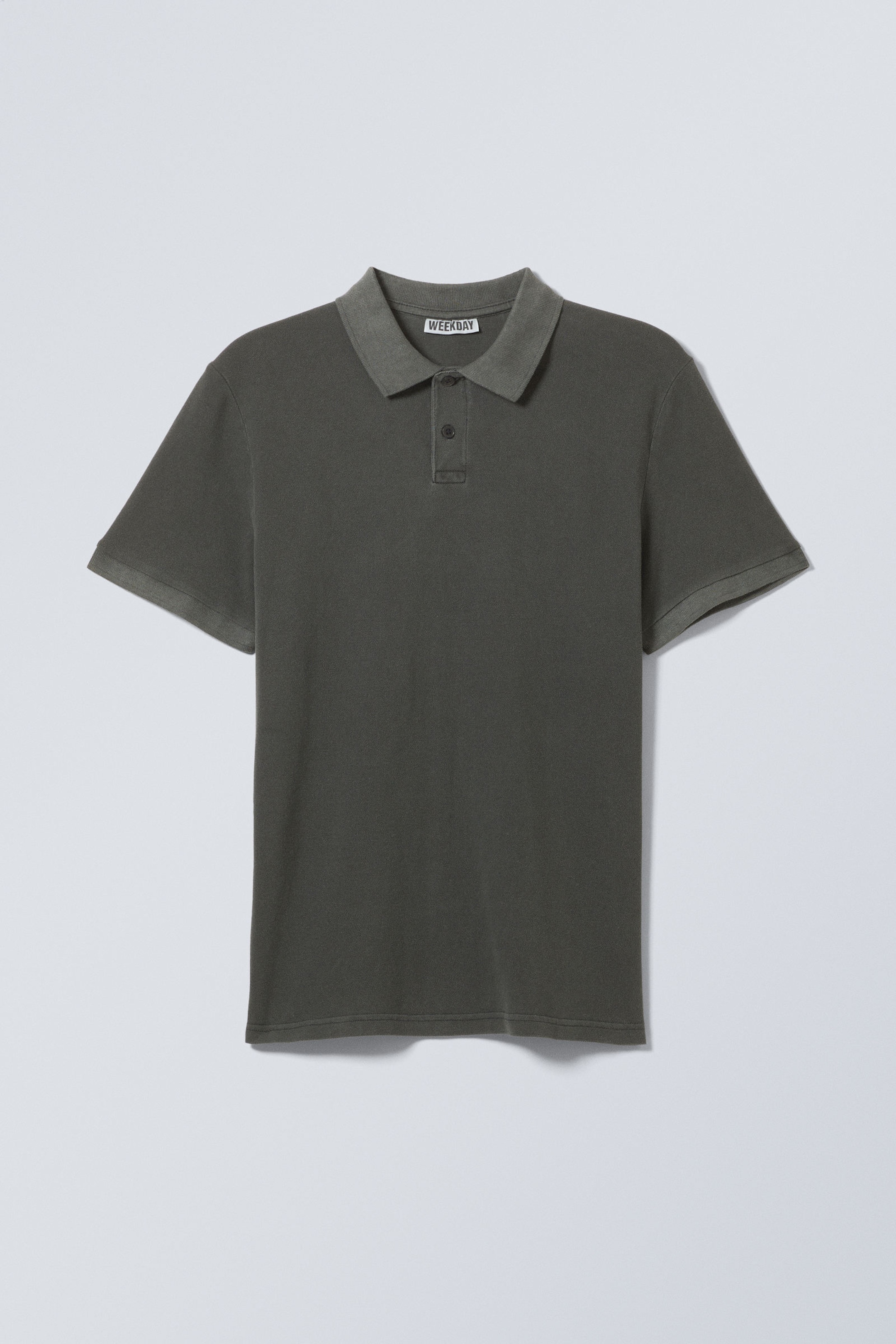 Dark Grey - Short-Sleeved Cotton Piqué Polo Shirt - 4