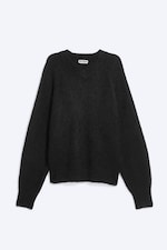 Black - Knitted V-neck Mohair-Blend Sweater - 4