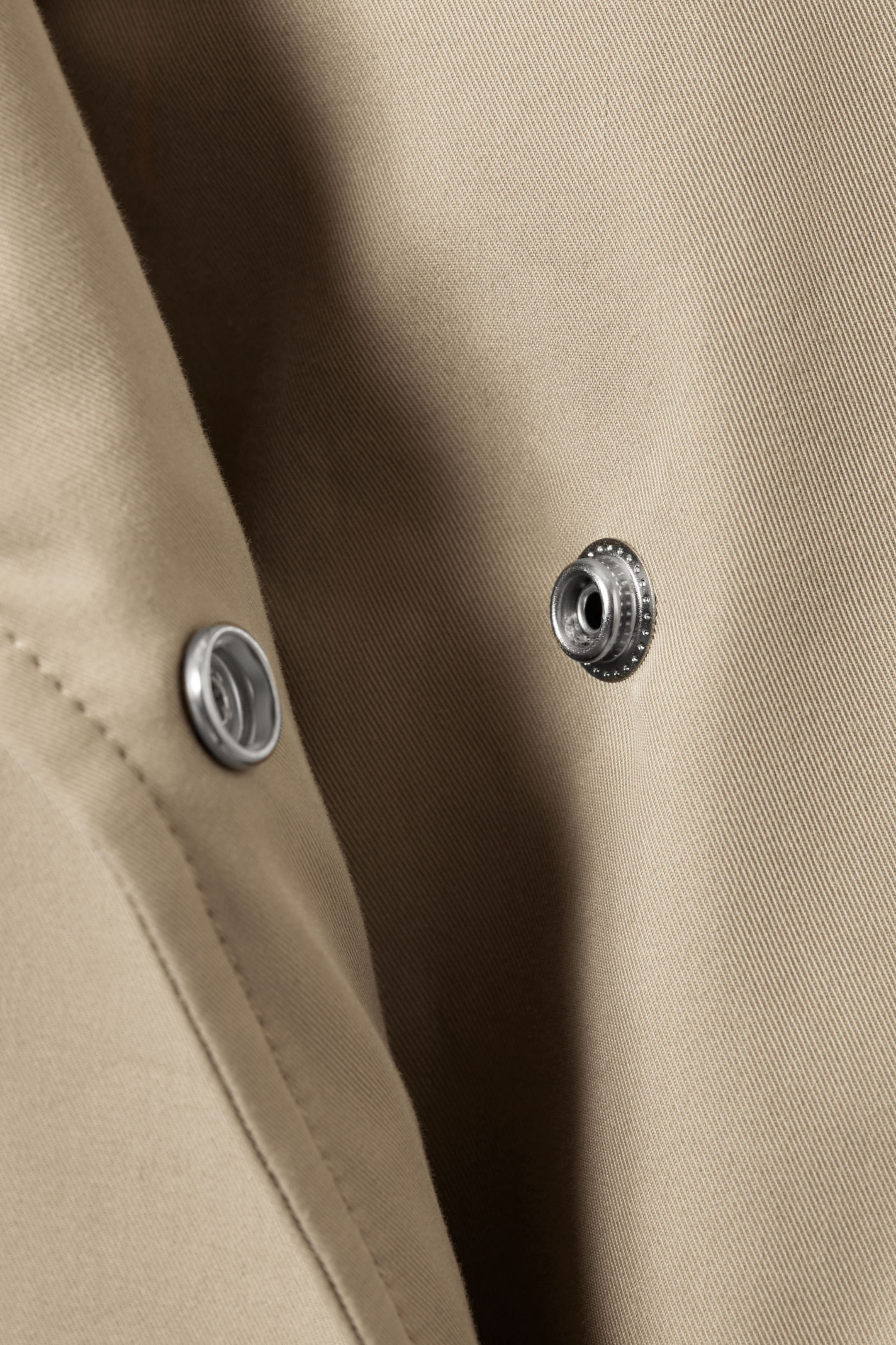 Beige - Oversized Double-Breasted Trench Coat - 10