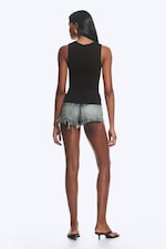 Donkerrood - Set van 2 geribde tanktops met V-hals - 4