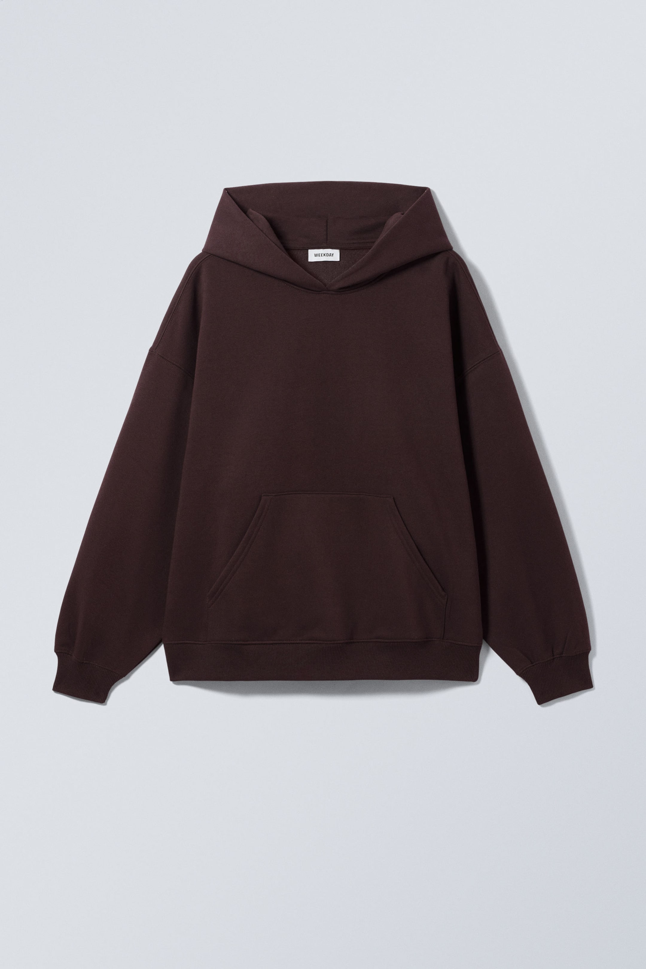 Burgunderrot - Schwerer Oversized-Hoodie - 0