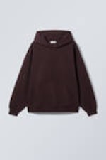 Burgunderrot - Schwerer Oversized-Hoodie - 0