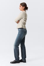 Blue Hymn - Medium Blue - Neptune Low Rise Slim Straight Leg Jeans - 2