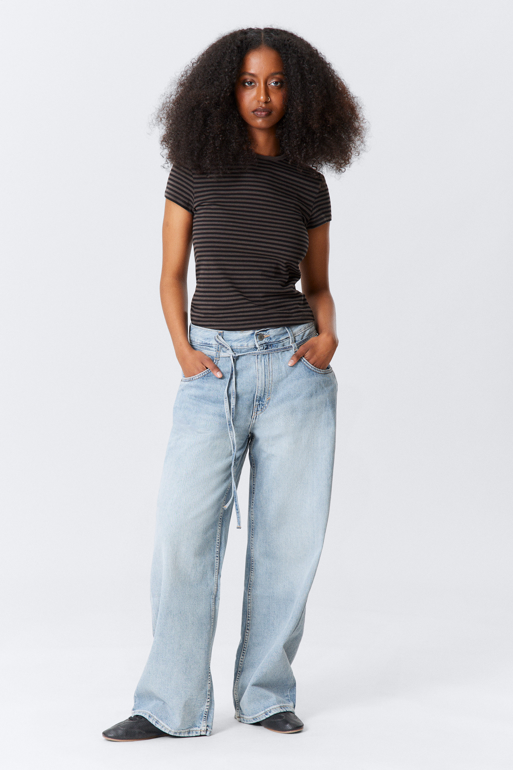 #8898AC - Barrique Mid Rise Loose Wide Leg Jeans - 1
