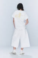 White - CM x LB Dunno White Unisex Carpenter Jorts - 1