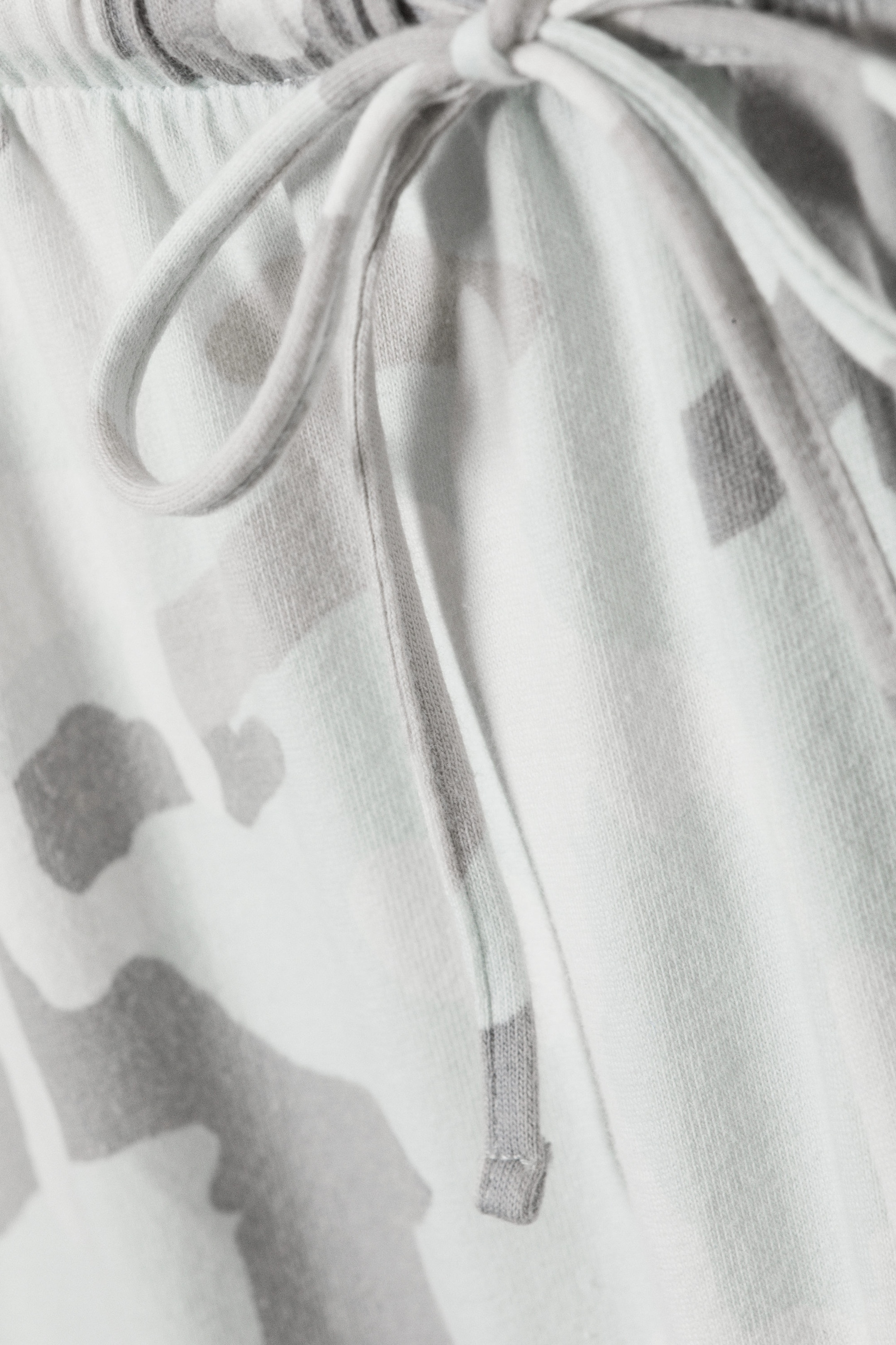 White - Camo - Printed Wide-Leg Pull-On Trousers - 5