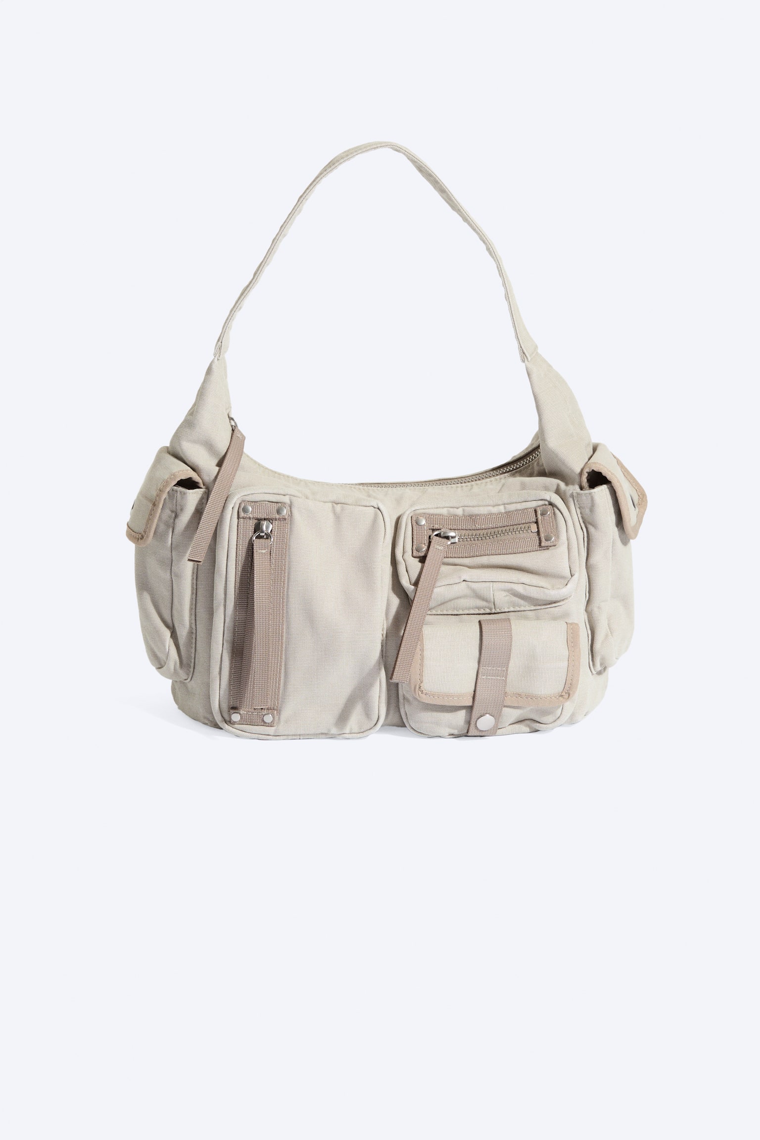 Borsa a spalla multi-tasche - Talpa Polvere Chiaro/Verde kaki polvere/Nero lavato