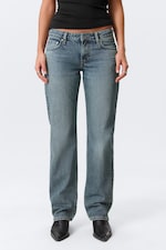 Second Blue – Medium Blue - Arrow Low Rise Regular Straight Leg Jeans - 1