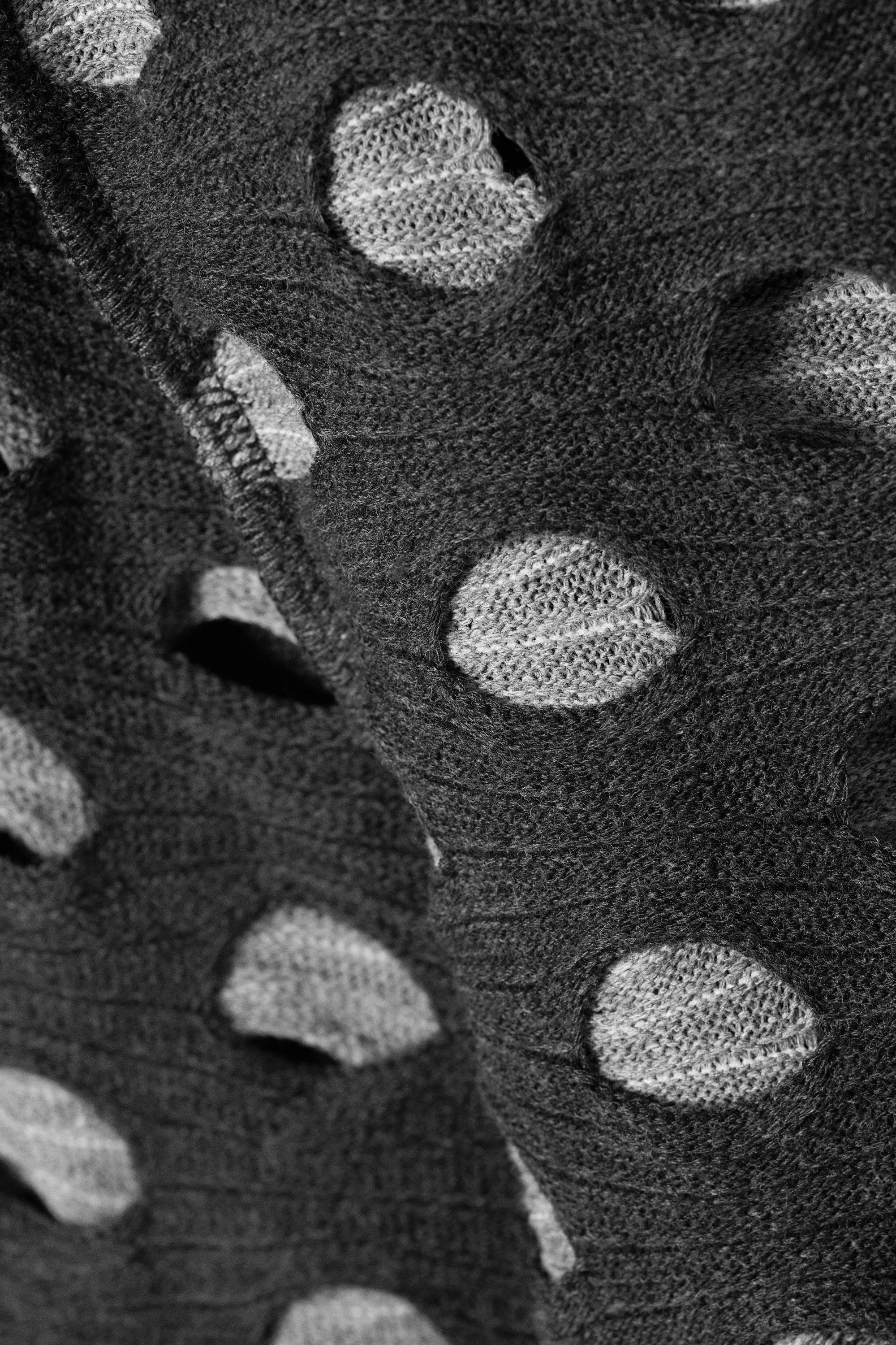 Dark Grey - Distressed Long-Sleeved Boat-Neck Top - 3