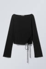 Black - Side Tie Top - 0