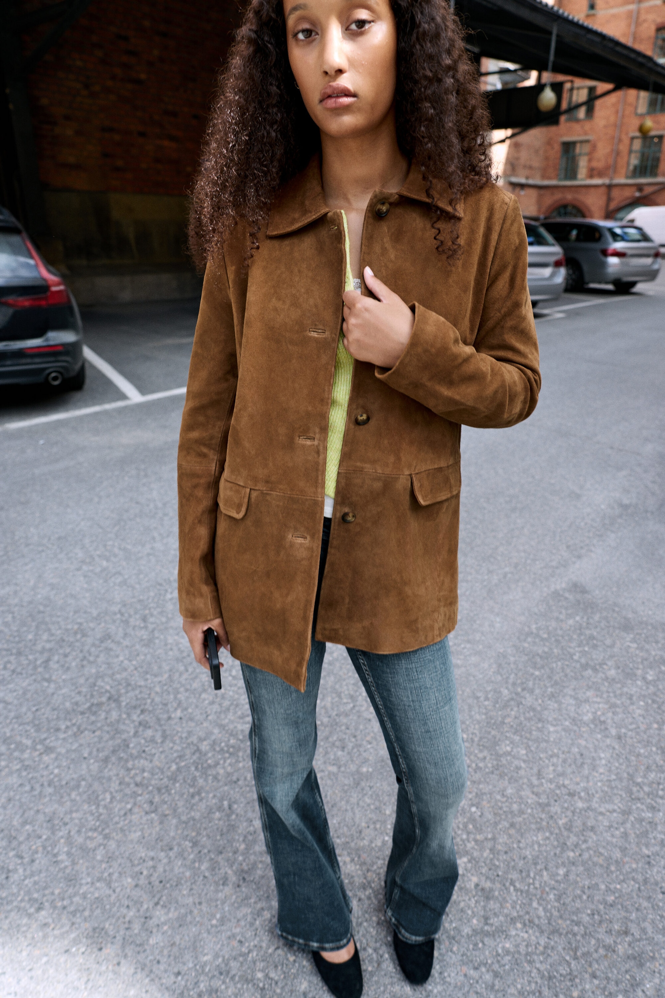 Dusty Brown - Suede Jacket - 1