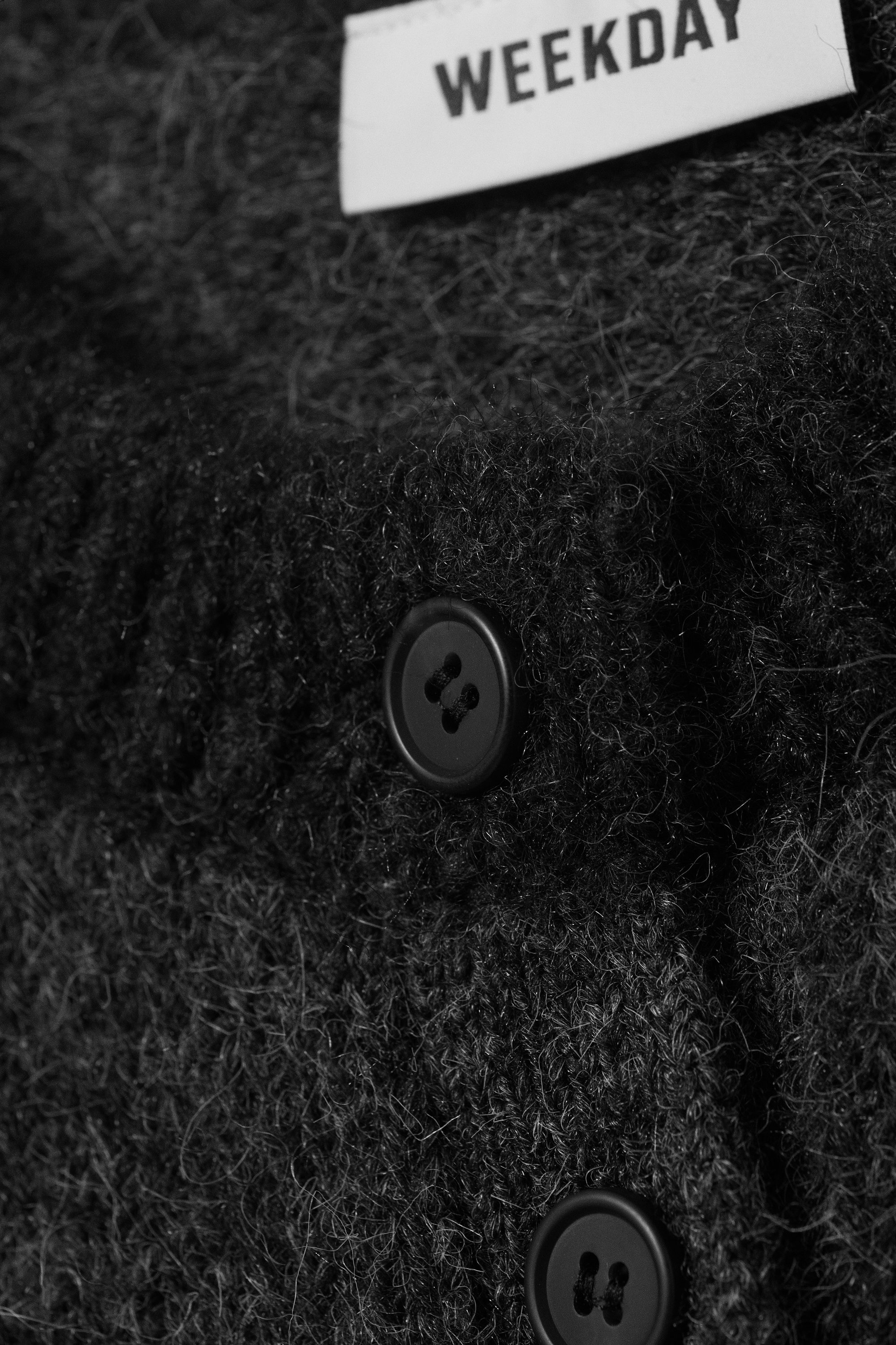 Dark Grey Melange - Soft Slim Fit Wool Blend Cardigan - 4