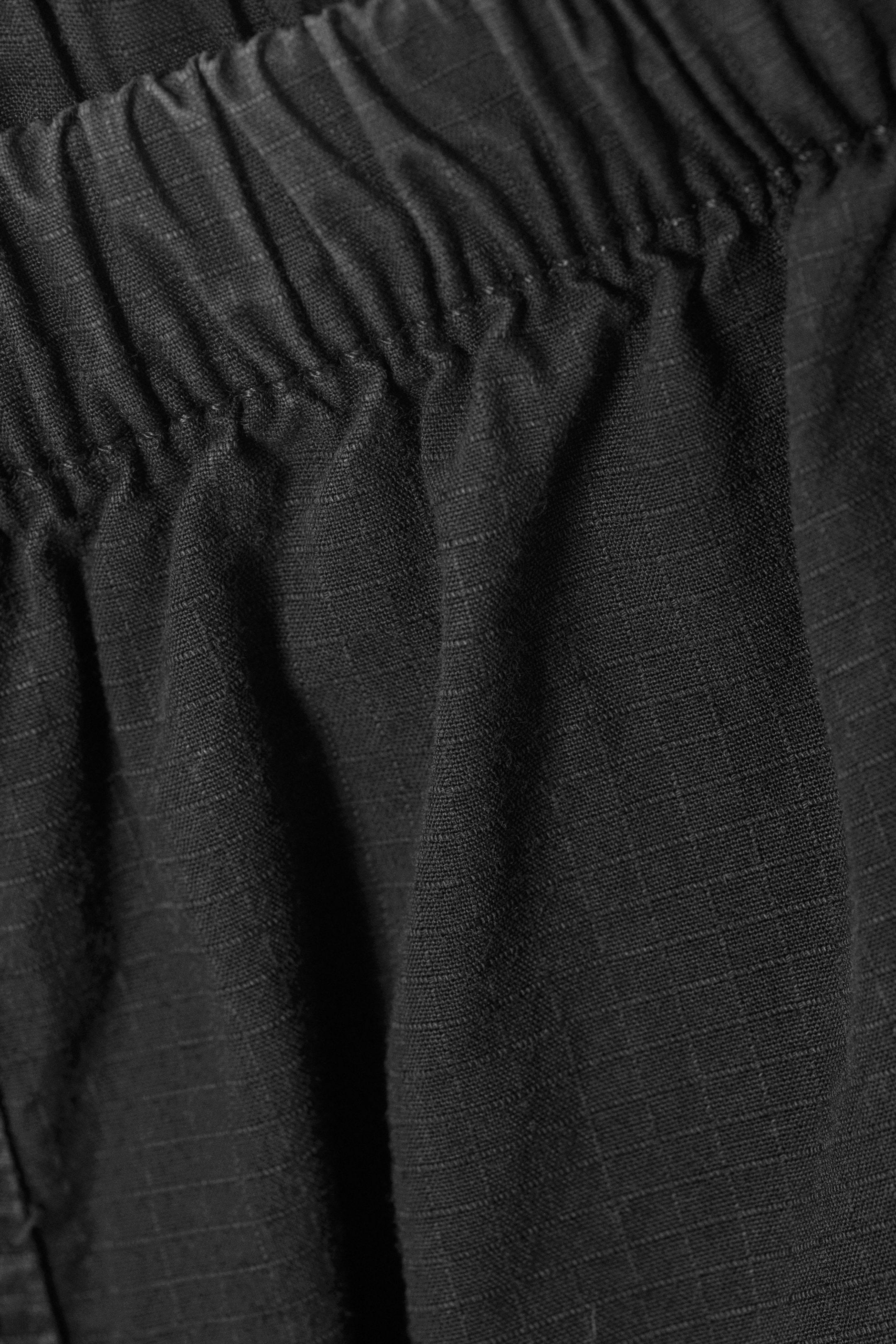 Dark Grey - Low Rise Pull-on Ripstop Trousers - 5