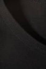 Black - Wide Shoulder Fitted Tank Top - 1