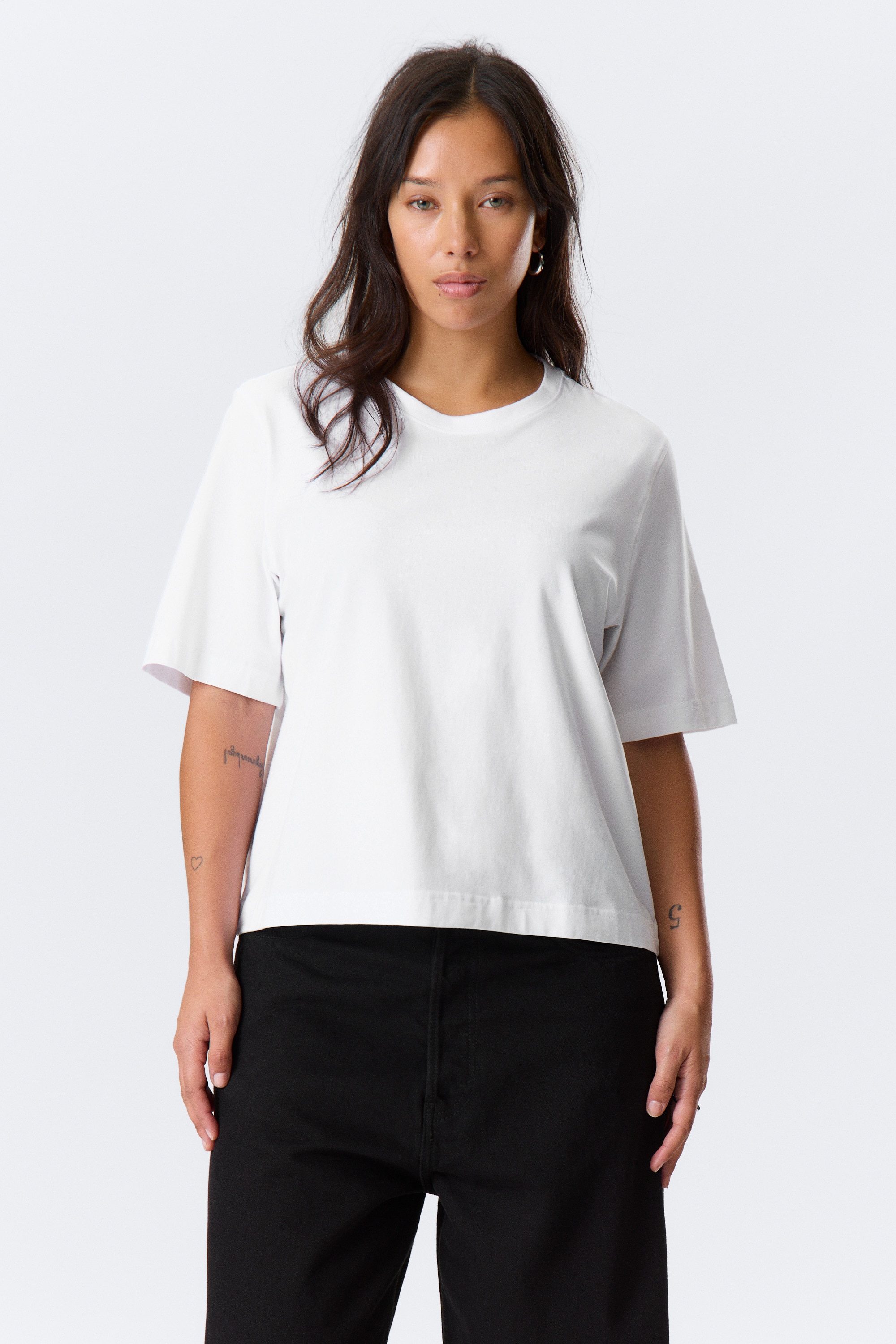 Perfect Boxy T-shirt - Wit/Zwart/Donkerblauw/Donkergroen