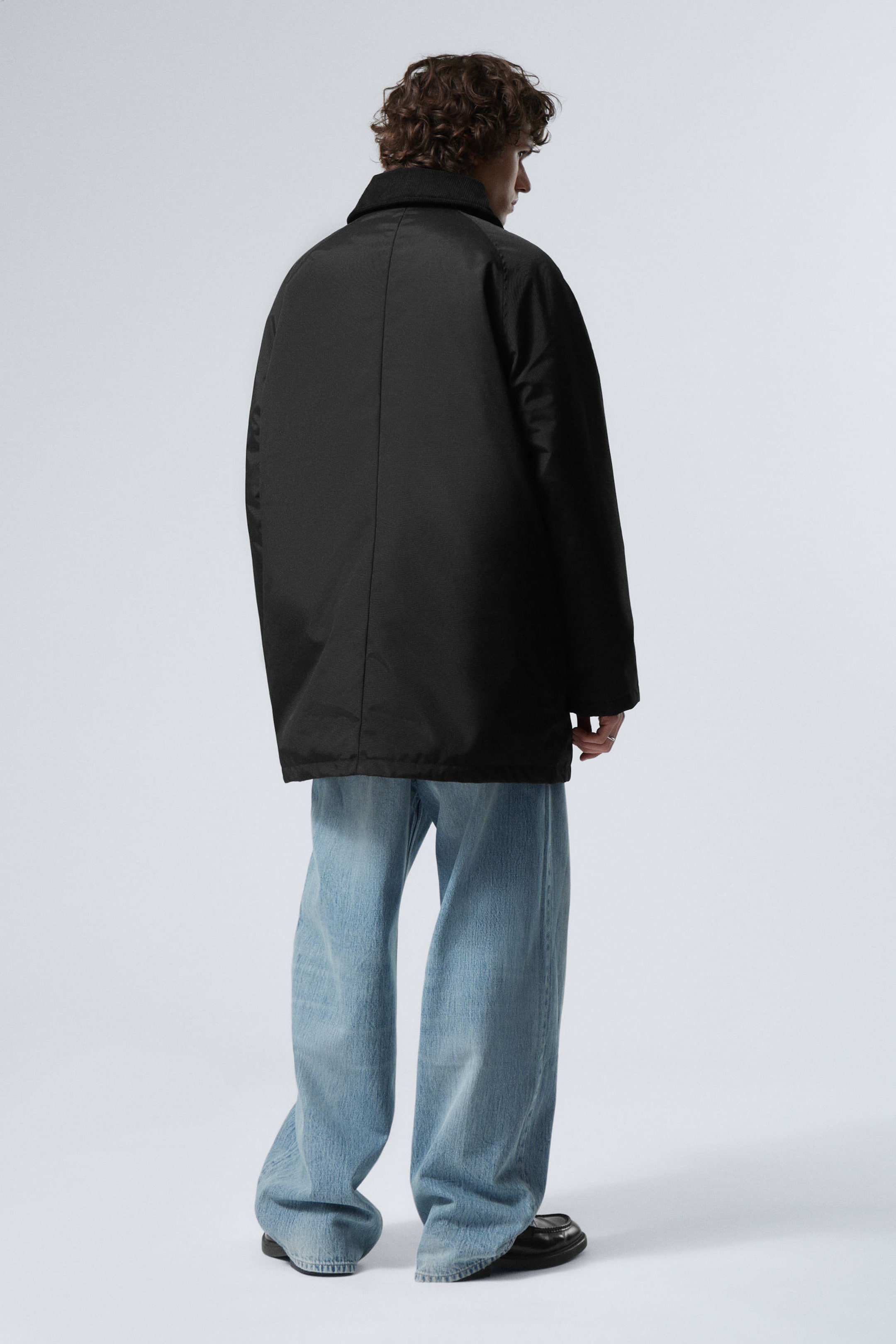Zwart - Oversized gewatteerde jas van nylon - 4